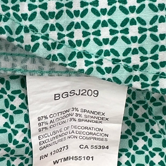 Wrangler George Strait Collection Pearl Snap Button Up Shirt Green/White Small - Picture 7 of 9